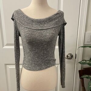 Garage Off-Shoulder Crop Top